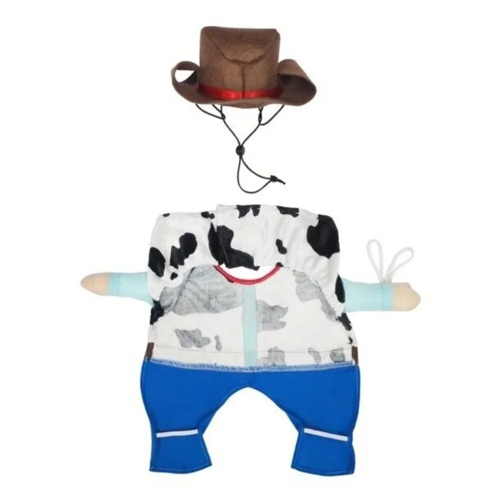 NEW Cowboy Costume Pet Size Medium Dog (20-50 lb) Halloween Vibrant Life Hat Top